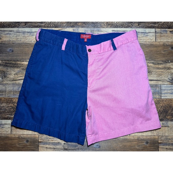 Southern Proper Mens Sz 38 Club Shorts Colorblock Pink Blue - Picture 1 of 5